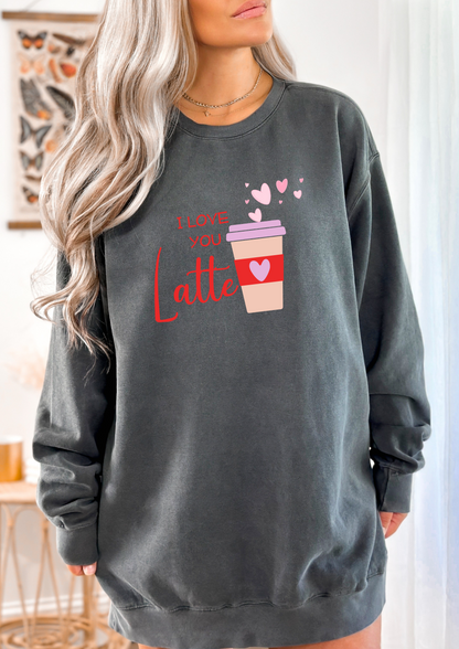 I Love You A Latte Shirt, Valentines Coffee Shirt, Couples Sweatshirt, Funny Couples Shirt, Couple Valentine Sweatshirt, Valentines Gift