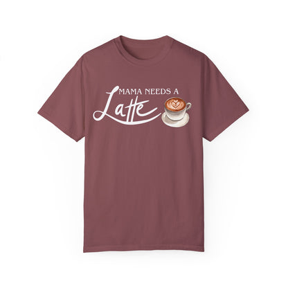 Mama needs a latte comfort colors shirt/ mom loves me latte/ mommy and me shirt