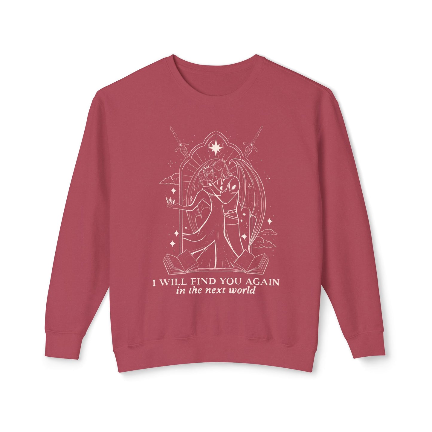 Licensed Acotar comfort colors sweatshirt/ SJM/ Cassian/ Nesta/ Lord of Bloodshed/ Lady Death/Velaris/ House of Wind/ Illyrian bloodline