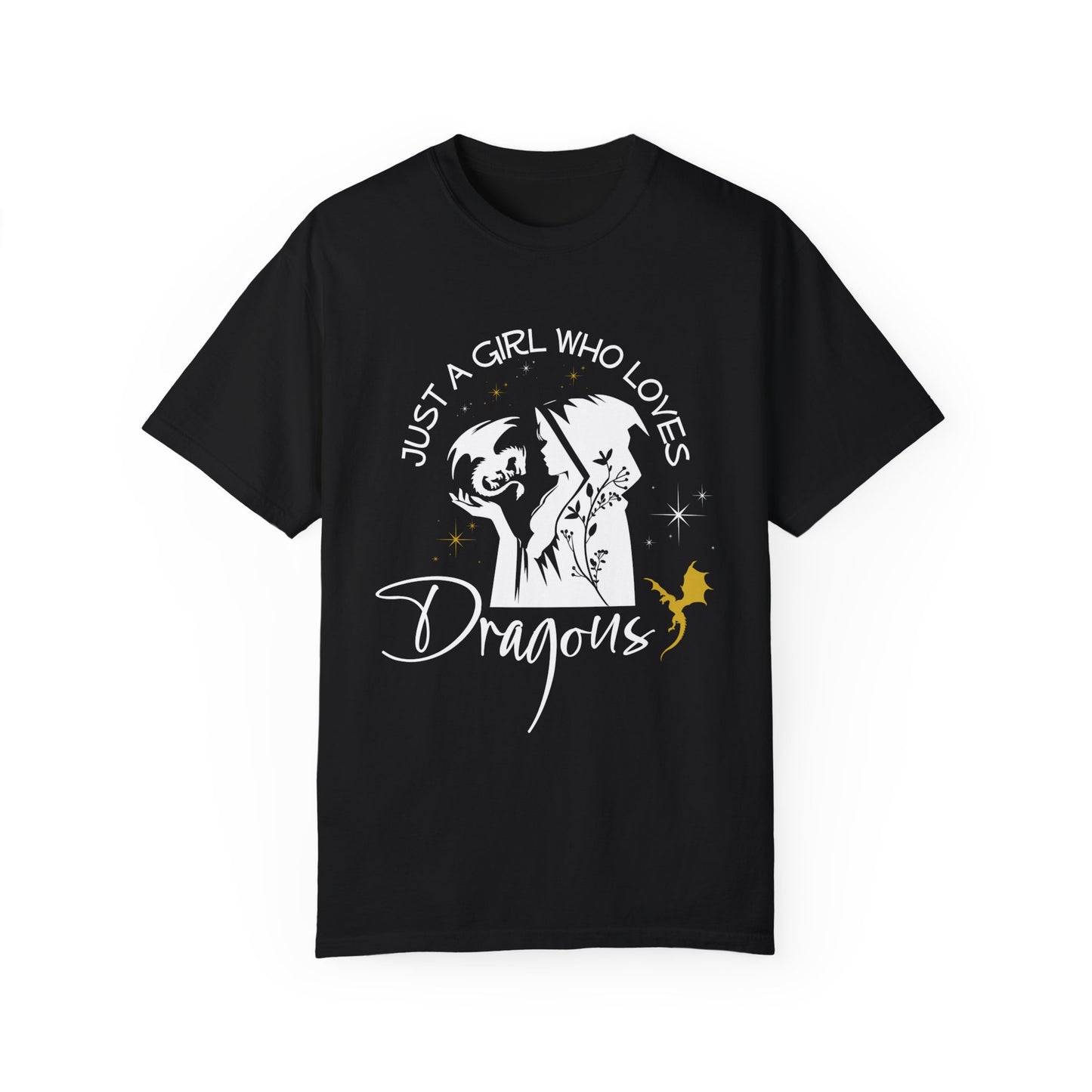 Just a girl who loves dragon comfort colors shirt