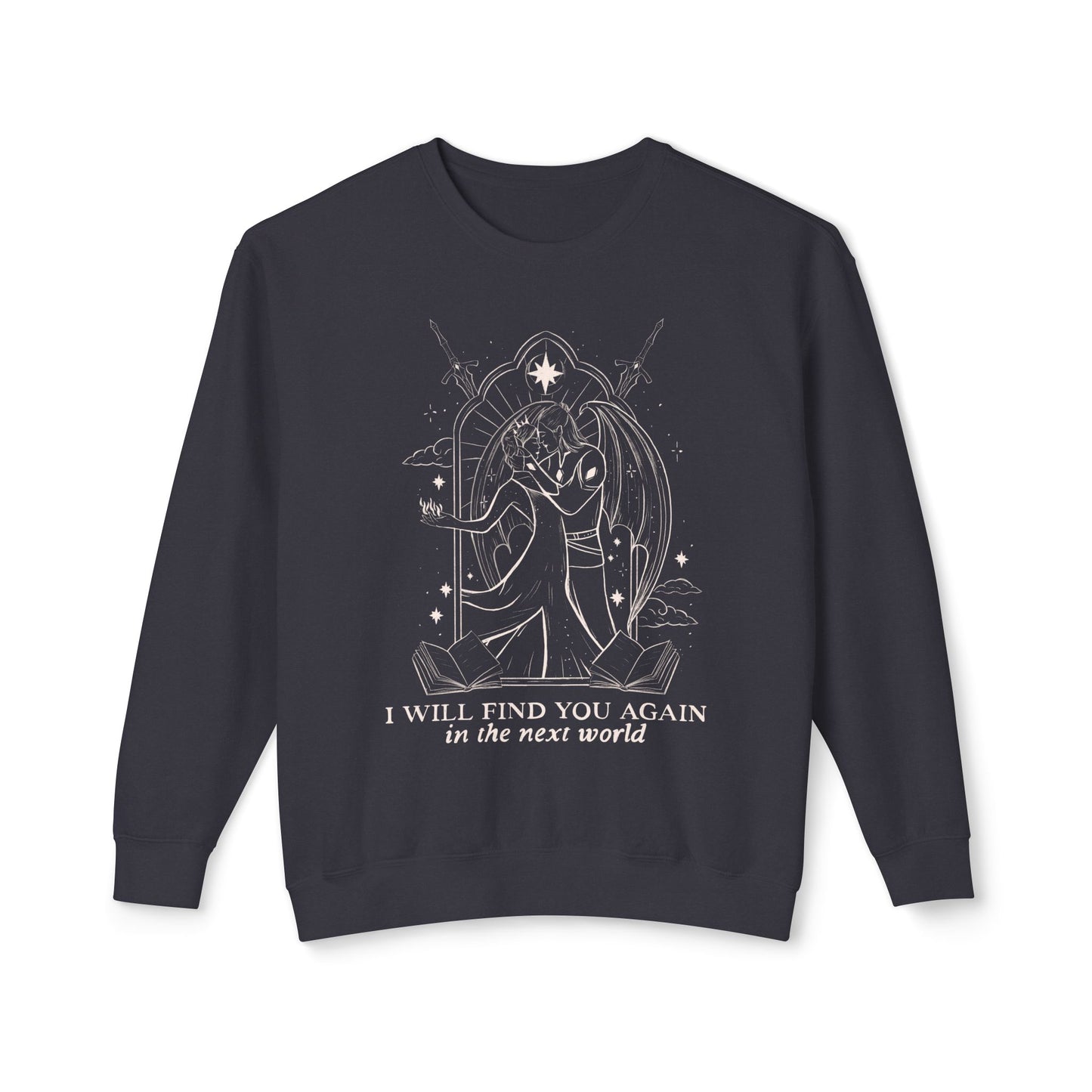 Licensed Acotar comfort colors sweatshirt/ SJM/ Cassian/ Nesta/ Lord of Bloodshed/ Lady Death/Velaris/ House of Wind/ Illyrian bloodline