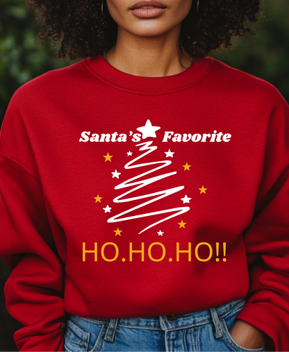 Santa’s Favorite Ho Ho Ho Sweatshirt/ Christmas sweatshirt/ Christmas humor