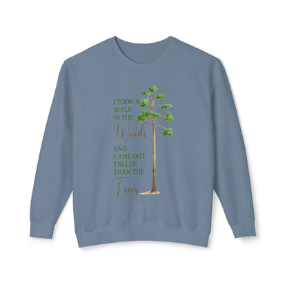 Taller than the trees comfort colors sweatshirt, Pine Tree, Camping Shirt, Hiking Shirt, Adventure Shirt, Nature Lover Gift, Outdoors Shirt