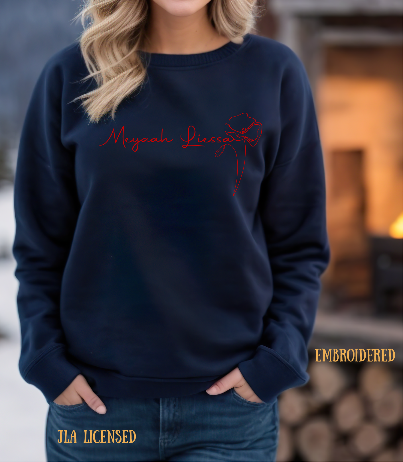 Licensed Meeyah Liessa Embroidered Sweatshirt/ From blood and ash/ Poppy Balfour/ Atlantia/ Jennifer L. Armentrout/ Casteel D'aneer