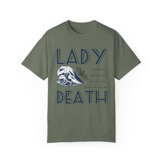 Licensed Lady Death comfort colors shirt/ Nesta Archeron/ Nothing can break me/ acotar shirt/ when you erupt girl/ house of wind/ velaris/ SJM