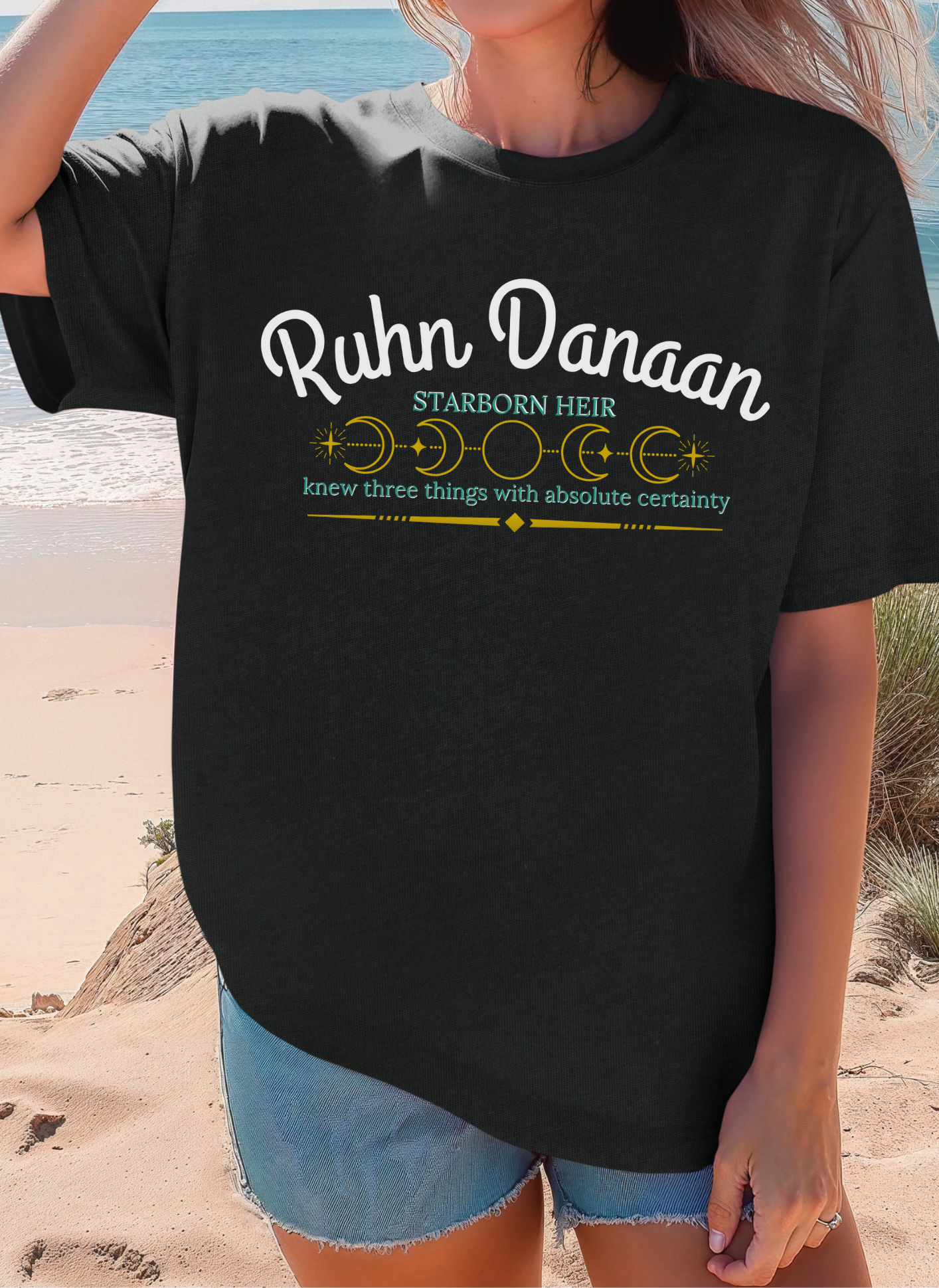 Licensed ruhn Danaan Comfort Colors shirt/ Knew three things/ crescent city/ lunathion/ starborn heir/ sarah j maas