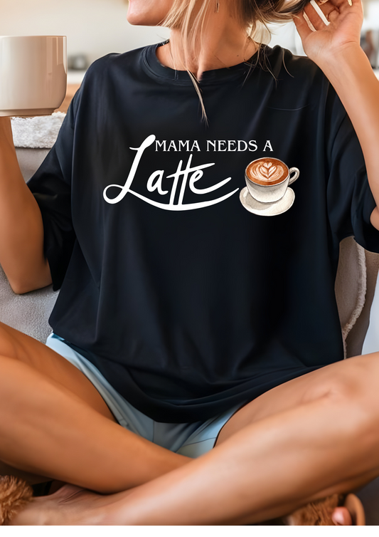 Mama needs a latte comfort colors shirt/ mom loves me latte/ mommy and me shirt