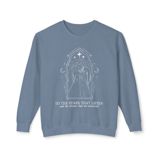 Licensed Acotar Comfort Colors Sweatshirt/ Feyre Archeron/ Rhysand/ High lord of the night court/ To the stars who listen/