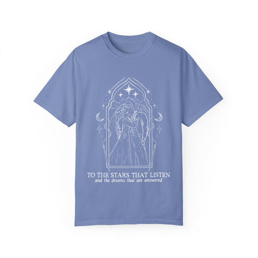 Licensed Acotar shirt/ Comfort colors shirt/ Rhysand and feyre/ high lord of night court/ to the stars who listen/ feyre Archeron/ Velaris