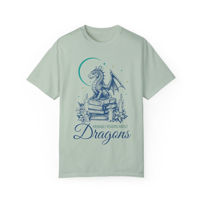 Probably Reading About Dragons Comfort Colors Shirt, Fourth Wing, Bookish Shirt, Bookish, Librarian Gift, book lover, Dealing with dragons