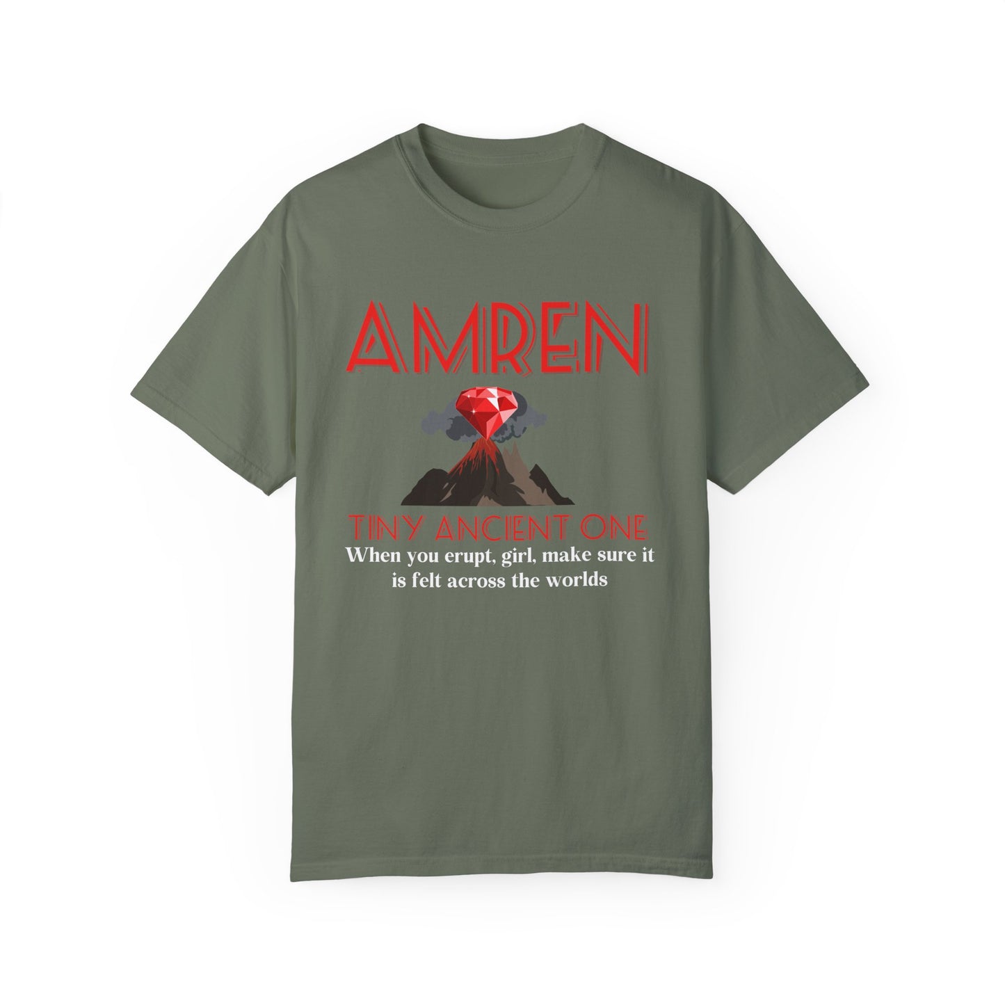 Licensed Acotar comfort colors shirt/ Tiny ancient one/ Amren/ acotar shirt/ when you erupt girl/ high lady/ velaris/ SJM