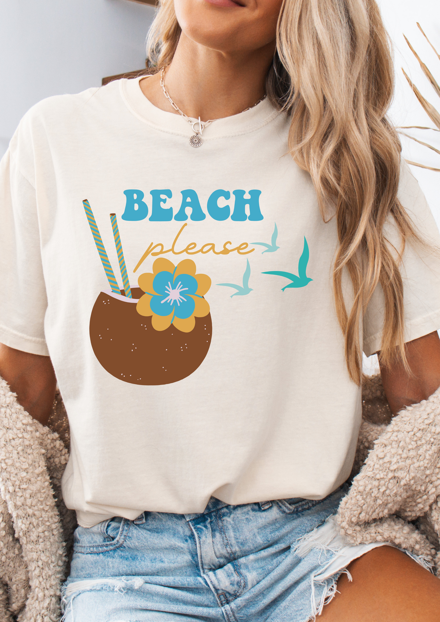 Beach Please comfort colors shirt