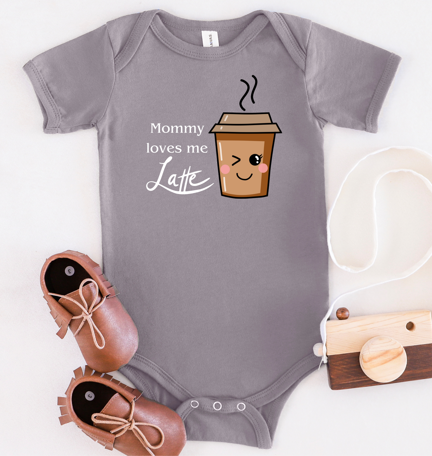 Mommy loves me latte onesie/ valentines day/ baby onesie/ mommy and me