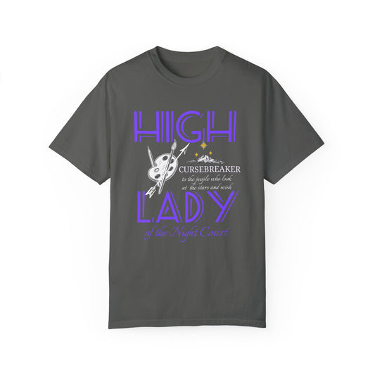 Licensed High Lady comfort colors shirt/ feyre archeron/ acotar shirt/ cursebreaker/ to the stars who listen/ Rhysand