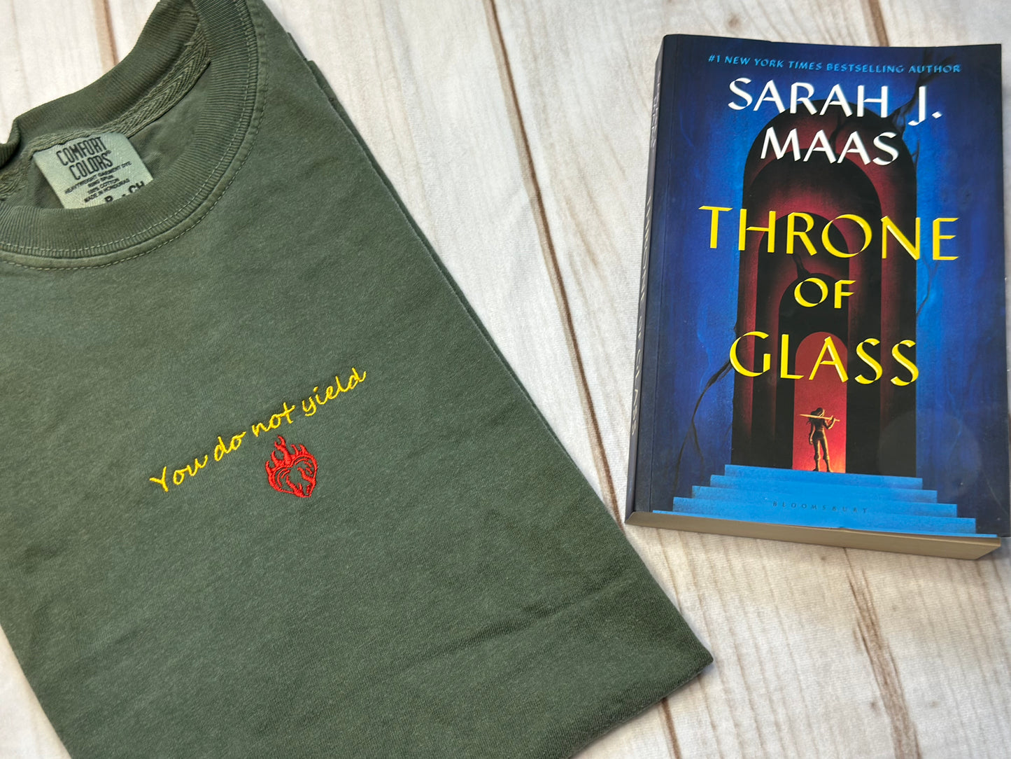 Licensed You do not yield embroidered Tshirt/ Throne of Glass shirt/ Aelin Galathynius/ TOG/ Sarah j Maas