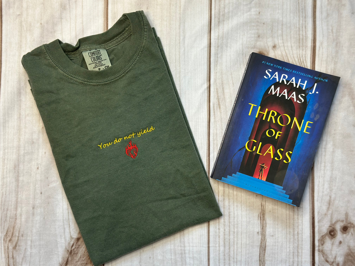 Licensed You do not yield embroidered Tshirt/ Throne of Glass shirt/ Aelin Galathynius/ TOG/ Sarah j Maas