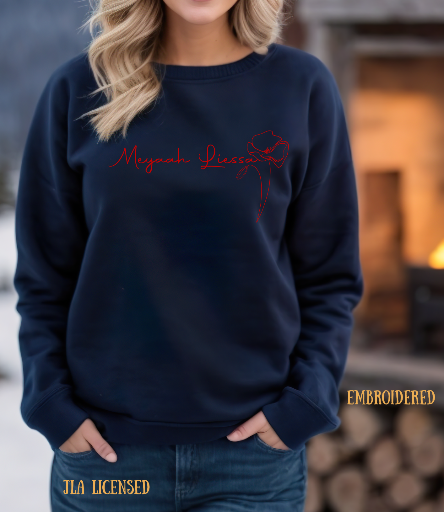 Licensed Meeyah Liessa Embroidered Sweatshirt/ From blood and ash/ Poppy Balfour/ Atlantia/ Jennifer L. Armentrout/ Casteel D'aneer