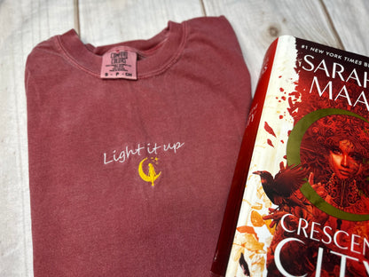 licensed light it up embroidered shirt/ lunathion/ crescent city/ starborn/ Bryce Quinlan/ Hunt Athalar