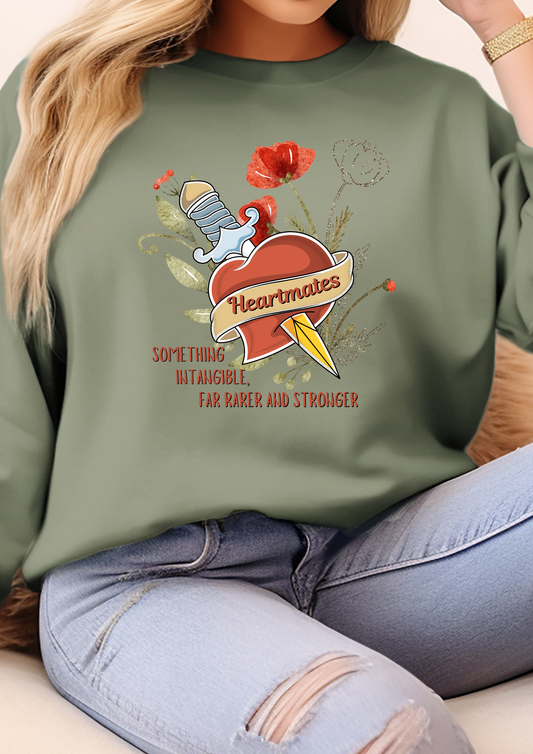 Licensed from blood and ash sweatshirt/ Heartmates shirt/ Stunning, murderous, little creature/ Jennifer L Armentrout/ Poppy Balfour/ Casteel D'aneer