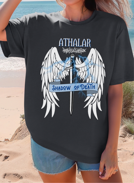 Licensed Hunt Athalar Comfort Colors t-shirt / Crescent City shirt/ Umbra Mortis / Shadow of Death/ Crescent city series/ light it up