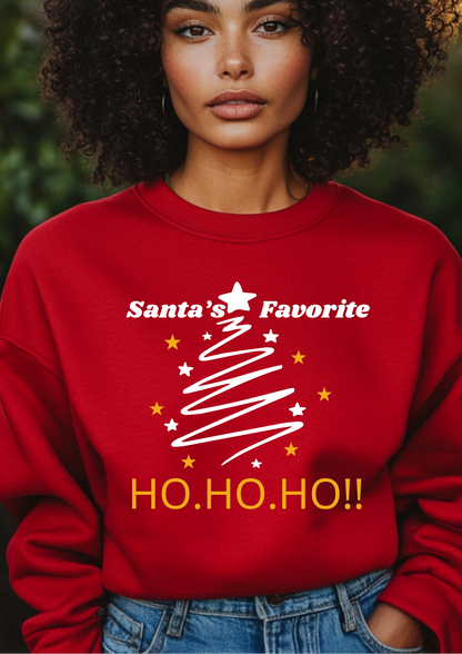 Santa’s Favorite Ho Ho Ho Sweatshirt/ Christmas sweatshirt/ Christmas humor