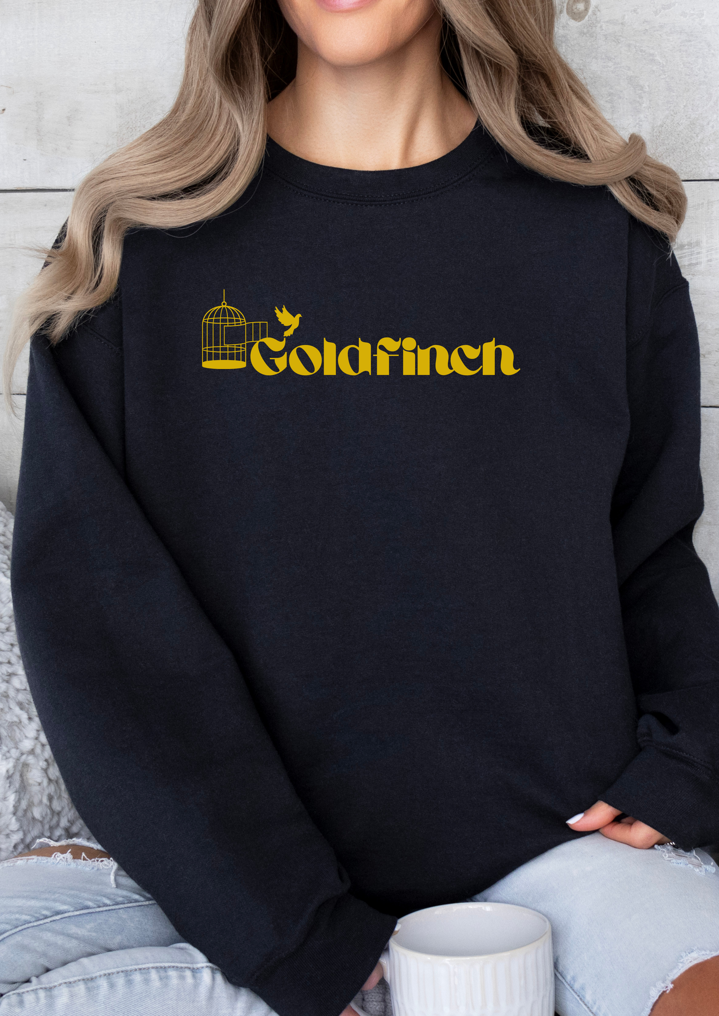 Goldfinch Embroidered Sweatshirt/ Auren/ commander rip/ raven kennedy/ gold plated prisoner inspired