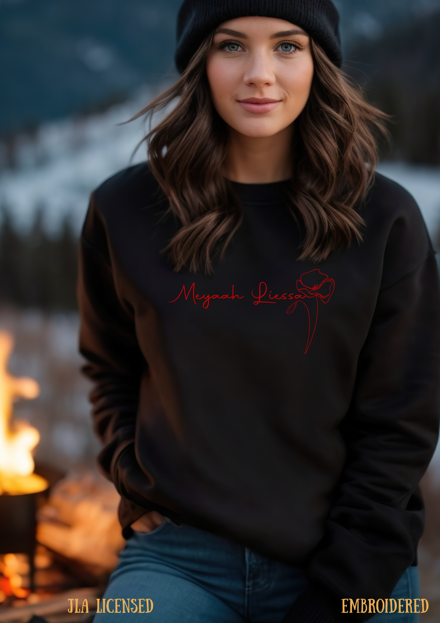 Licensed Meeyah Liessa Embroidered Sweatshirt/ From blood and ash/ Poppy Balfour/ Atlantia/ Jennifer L. Armentrout/ Casteel D'aneer