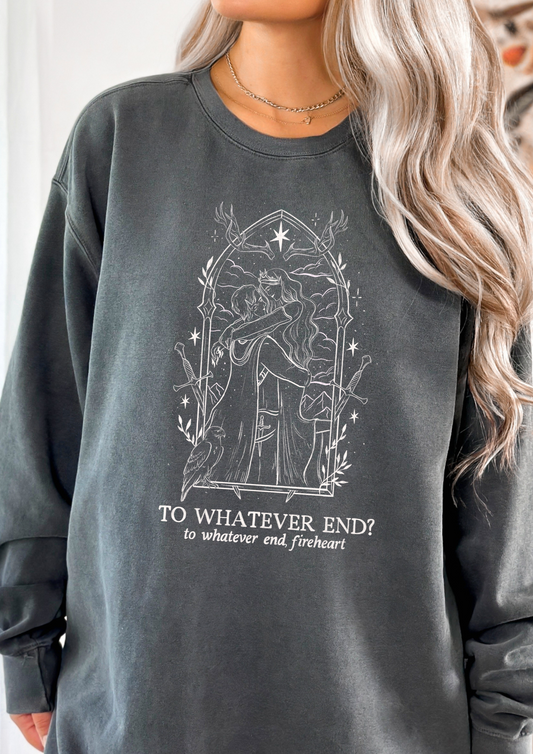 Licensed Throne of Glass comfort Colors shirt/ to whatever end/ Aelin Galanthynius/ Terrasen/ Sarah j Maas/ Fireheart/ rattle the stars