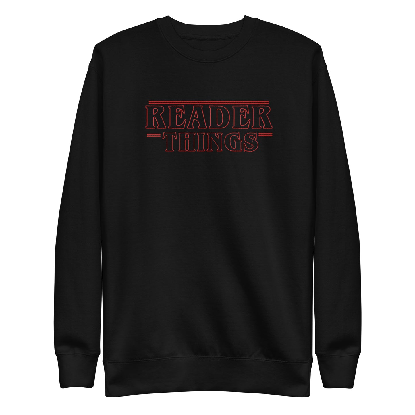 Stranger things inspired embroidered Sweatshirt, reader things, book lover, spooky season